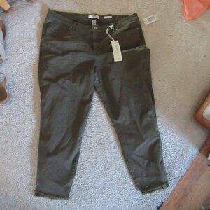 NWT Vintage America Jean Crop capri denim olive 16 boho raw hem